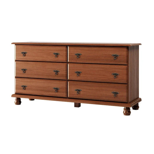 Commode traditionnelle Palace Imports 100 % en bois massif Kyle 6 tiroirs avec miroir en option