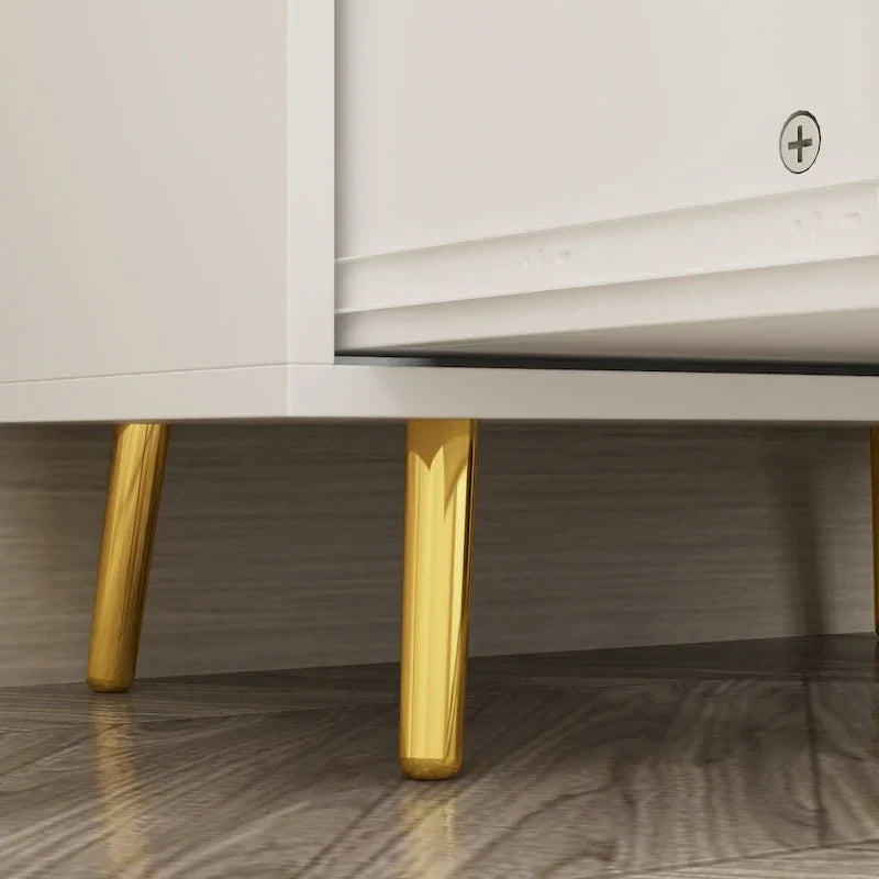 Commode à 4 tiroirs moderne Timechee de 95,25 cm, peu encombrante, blanche
