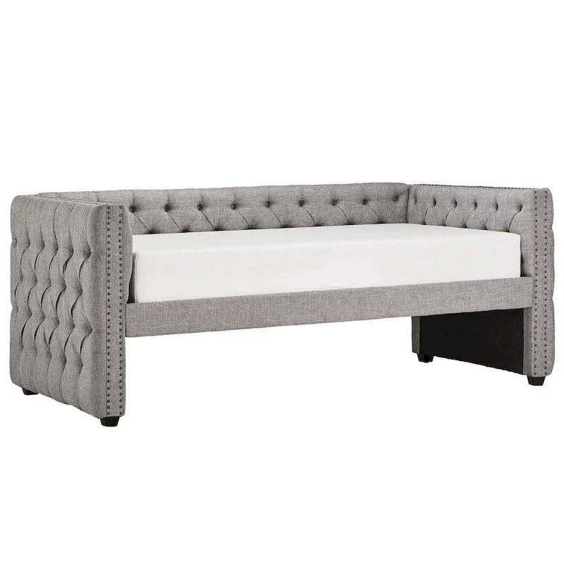 Lit de repos capitonné Knightsbridge Twin Tufted Nailhead par iNSPIRE Q Artisan