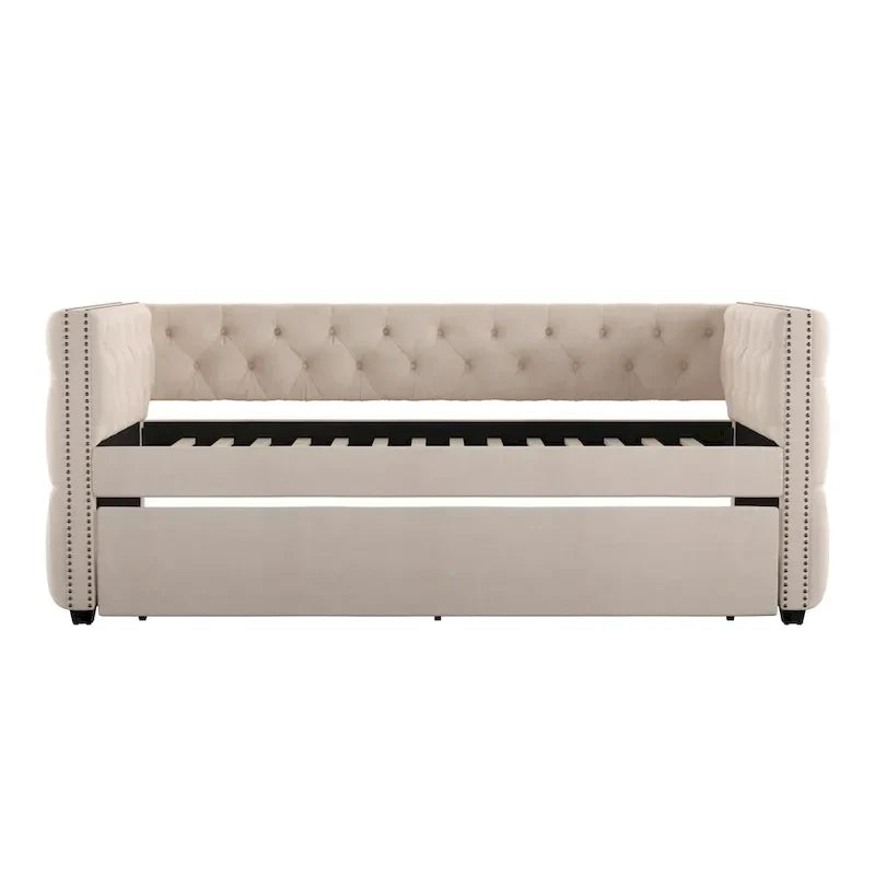 Lit de repos capitonné Knightsbridge Twin Tufted Nailhead par iNSPIRE Q Artisan