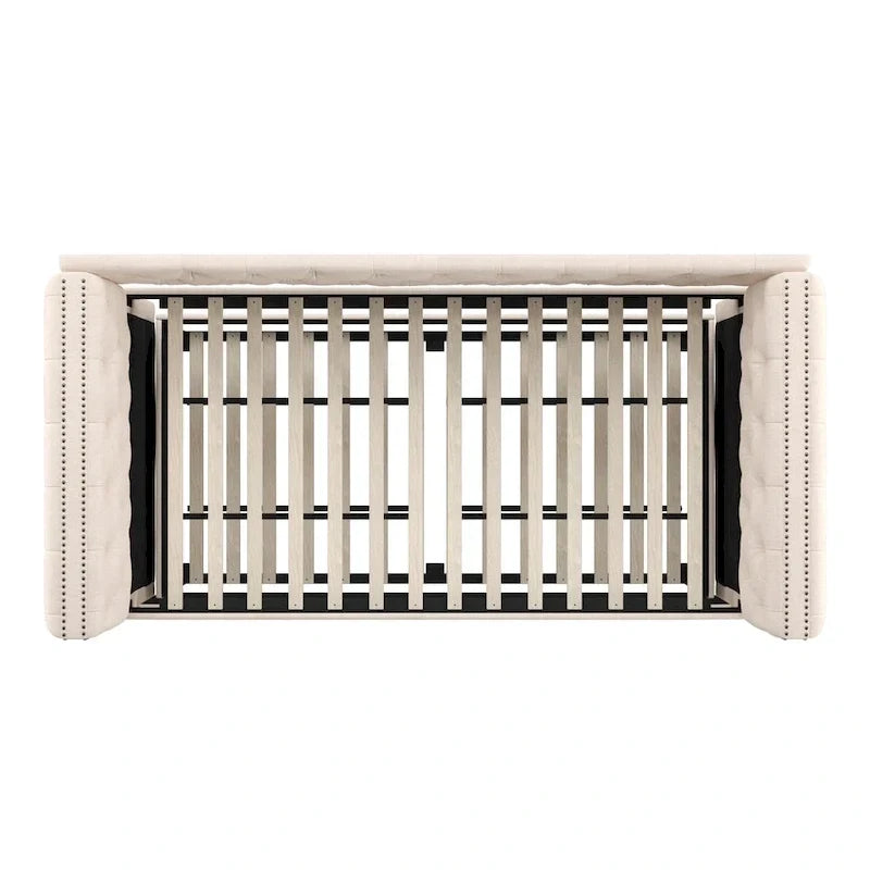 Lit de repos capitonné Knightsbridge Twin Tufted Nailhead par iNSPIRE Q Artisan