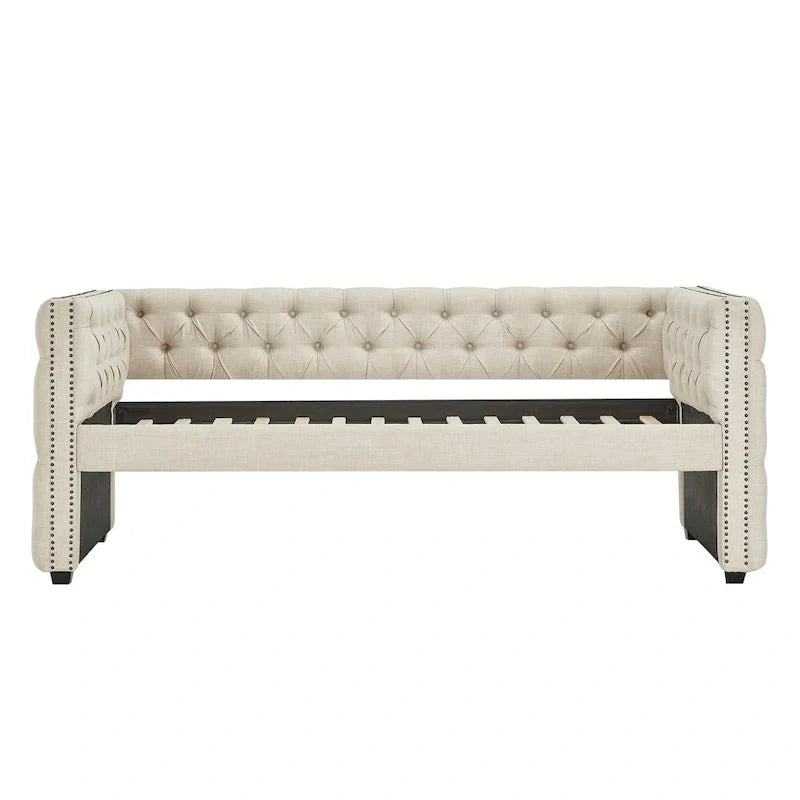 Lit de repos capitonné Knightsbridge Twin Tufted Nailhead par iNSPIRE Q Artisan