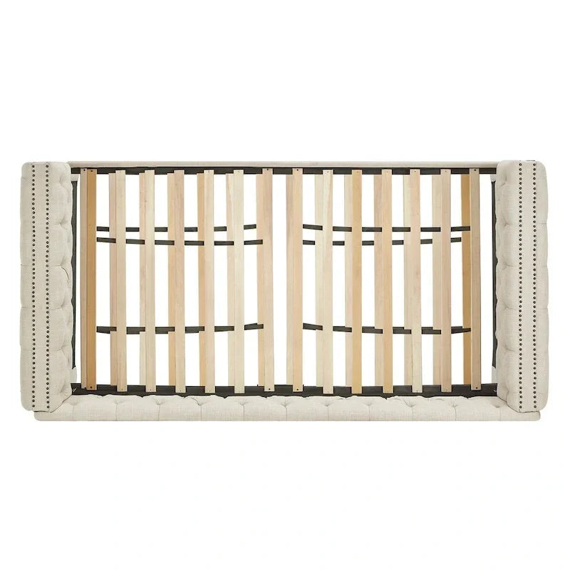 Lit de repos capitonné Knightsbridge Twin Tufted Nailhead par iNSPIRE Q Artisan