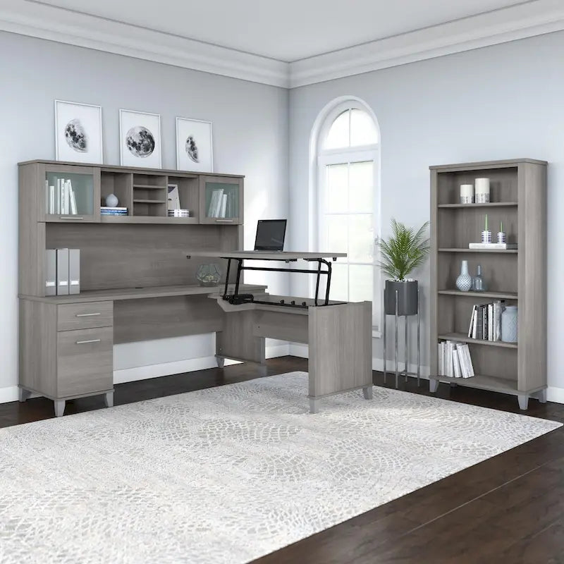 Rallonge de bureau Bush Furniture Somerset 42 po, 3 positions, assis-debout