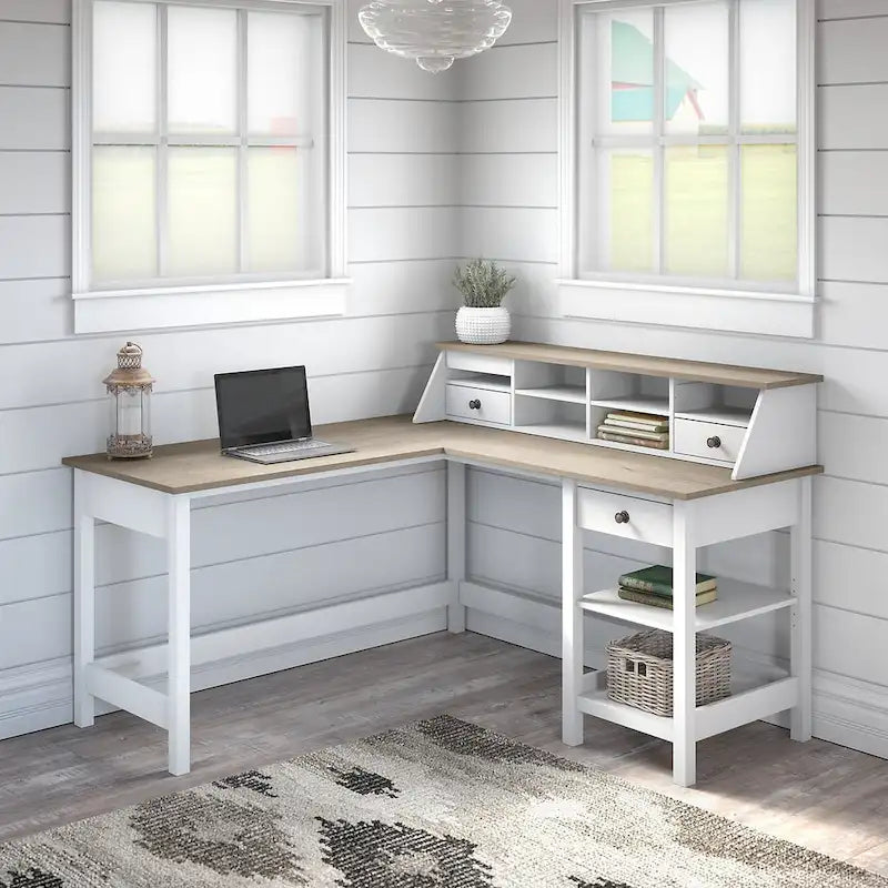 Bureau informatique en L Mayfield 60W avec organisateur de Bush Furniture