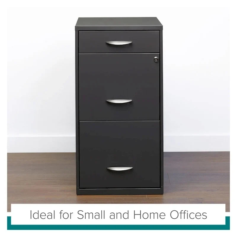 Classeur vertical Space Solutions à 3 tiroirs format lettre avec tiroir plumier, anthracite