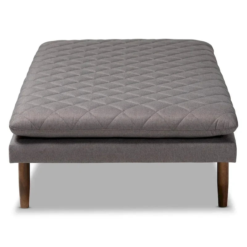 Canapé-lit rembourré en bois Marit Mid-Century Modern