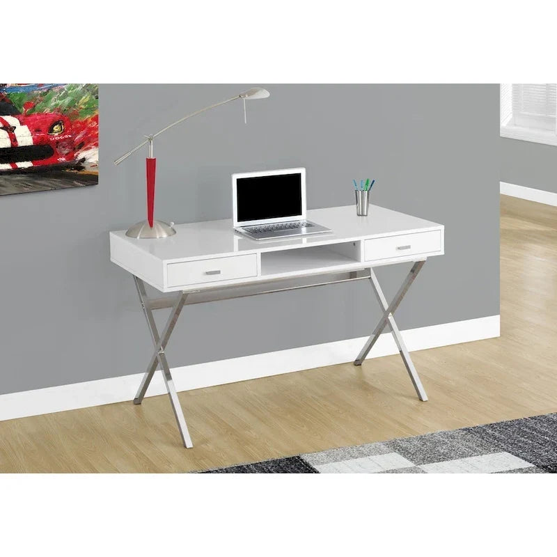 Monarch Specialties Bureau de 48 po avec tiroirs et tablette ouverte