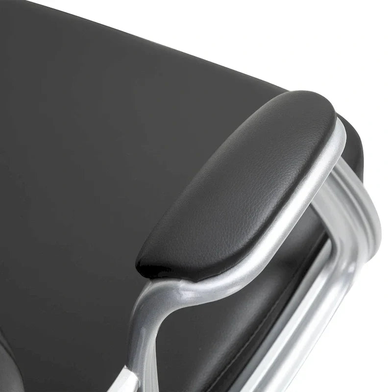 Vinsetto Chaise de Bureau en Faux Cuir, Dossier Matelassé, Roulettes Pivotantes, Chaise de Travail avec Accoudoirs Réglables en Hauteur