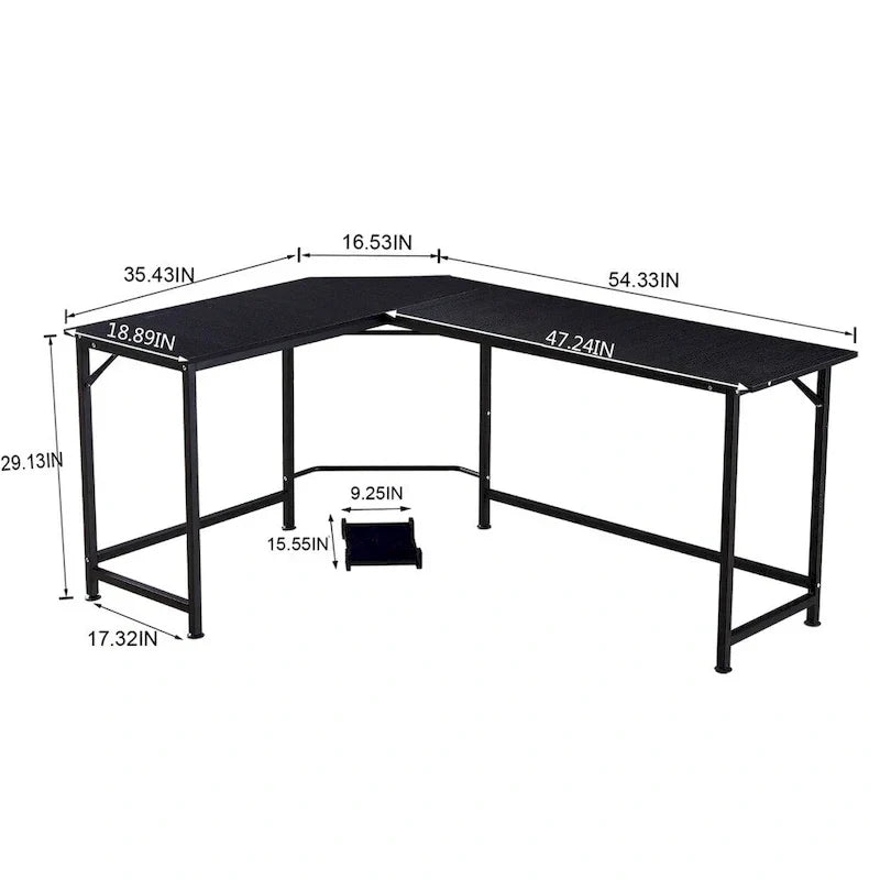 Bureau de jeu d'angle en L MCombo, MDF 7121
