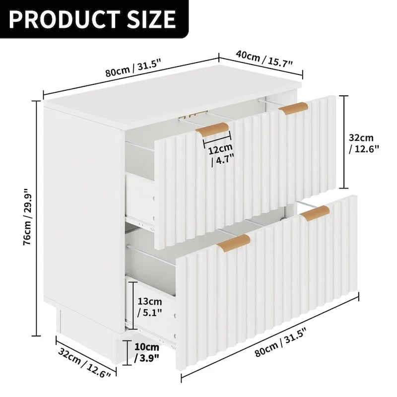 Moasis Meuble de Classement à 2 Tiroirs avec Éclairage LED Meuble de Rangement Latéral pour Bureau à Domicile