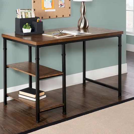 Bureau industriel en métal et bois Linon Harrison