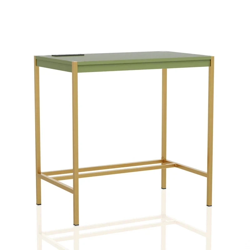 Bureau d'ordinateur moderne Belzie de 30 pouces en acier avec ports USB par Furniture of America