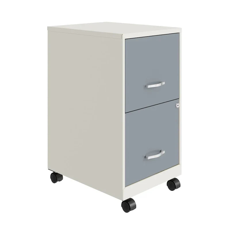 Classeur mobile 2 tiroirs Space Solutions blanc perle