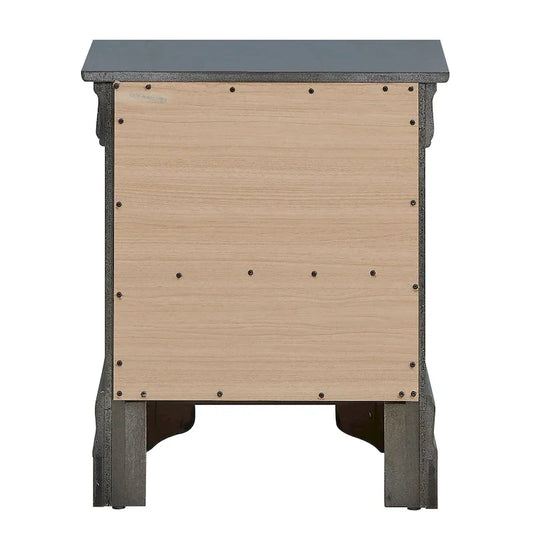 Table de chevet en bois Lorana à 2 tiroirs