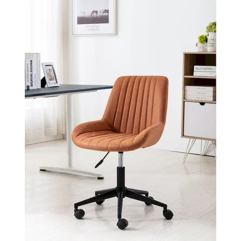 Porthos Home Cabe Chaise de bureau pivotante, Revêtement en microfibre