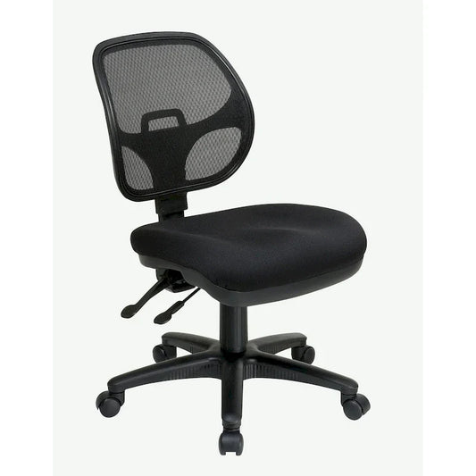 Chaise de travail ergonomique sans accoudoirs avec dossier