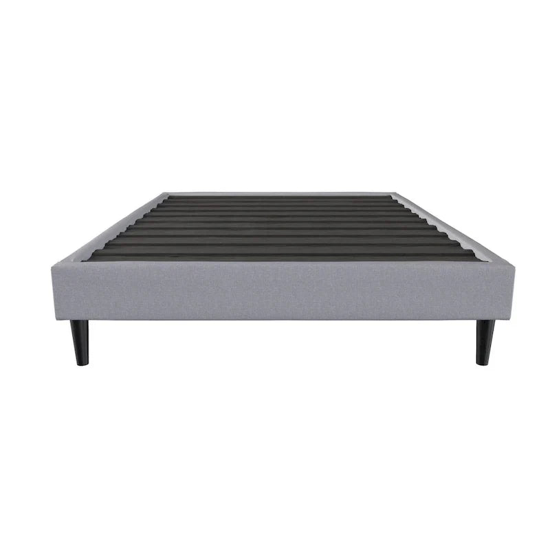 Lit plateforme contemporain gris rembourré