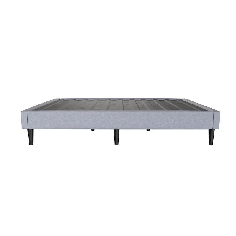 Lit plateforme contemporain gris rembourré