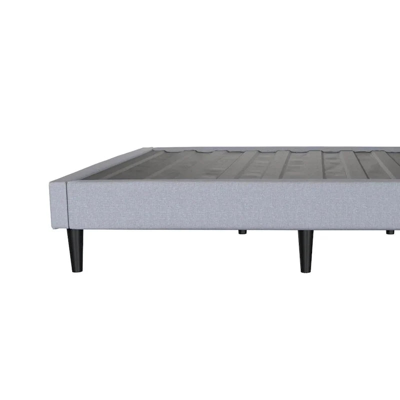 Lit plateforme contemporain gris rembourré