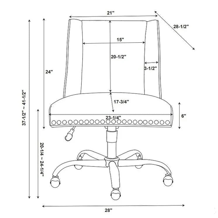 Chaise de bureau pivotante Violet