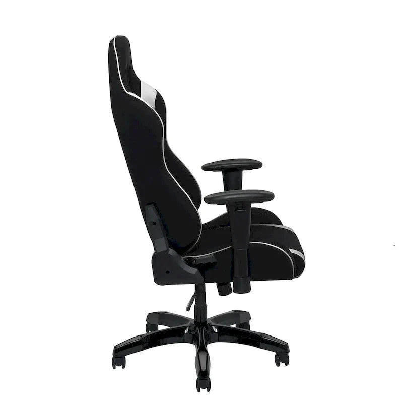 Chaise de jeu ergonomique à dossier haut Porch & Den Banton en cuir reconstitué, tissu et maille