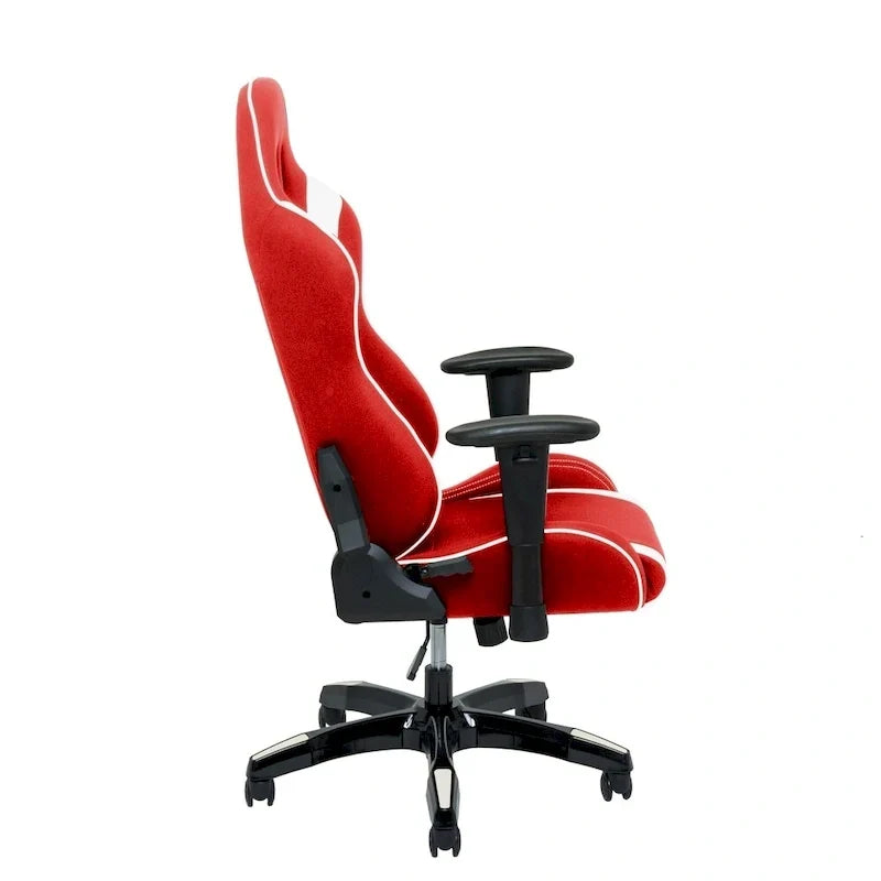 Chaise de jeu ergonomique à dossier haut Porch & Den Banton en cuir reconstitué, tissu et maille