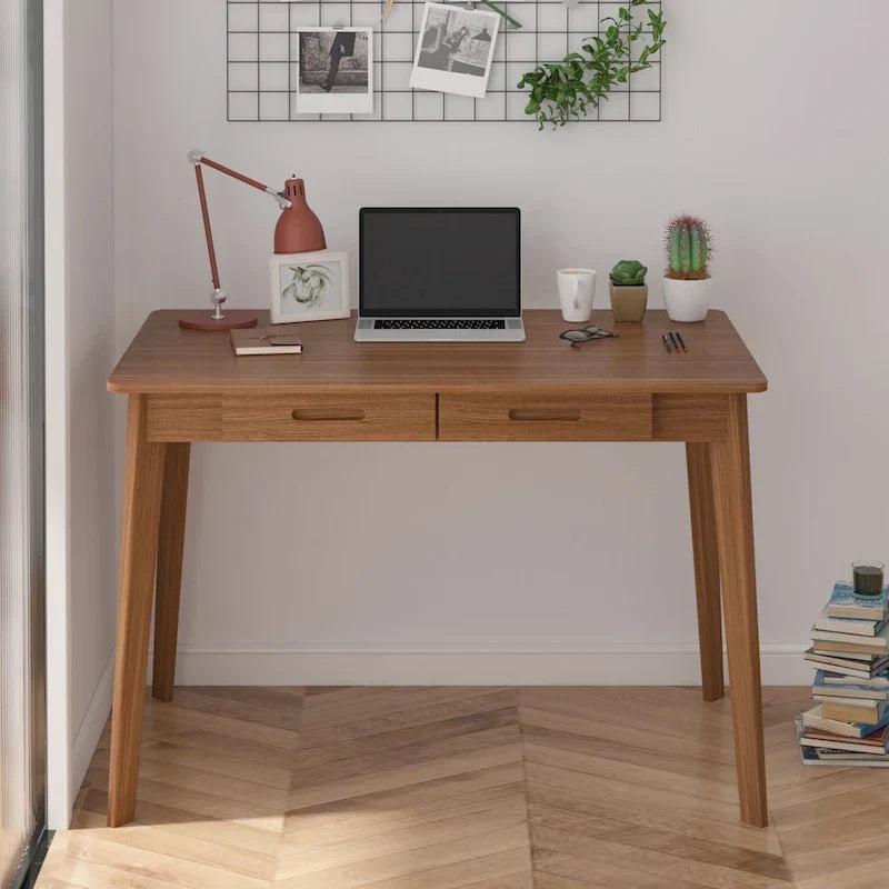 Bureau classique de 39,4 po de large, bureau d'écriture avec tiroirs