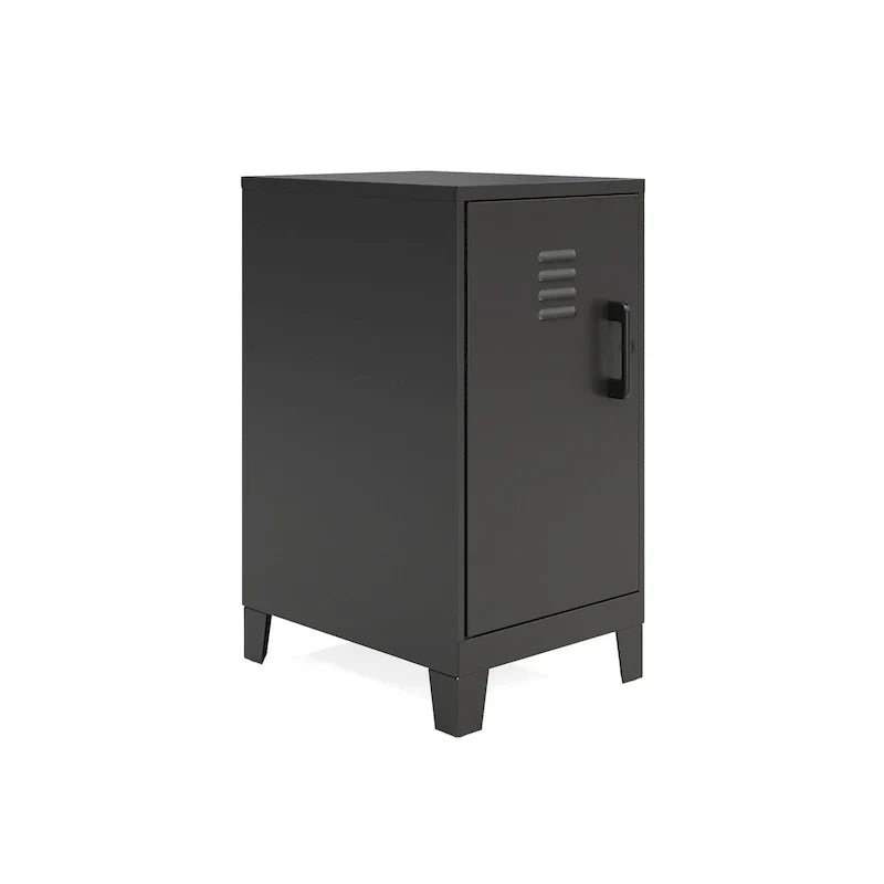 Armoire de rangement compacte à 2 étagères avec porte ventilée, 27,5 po H