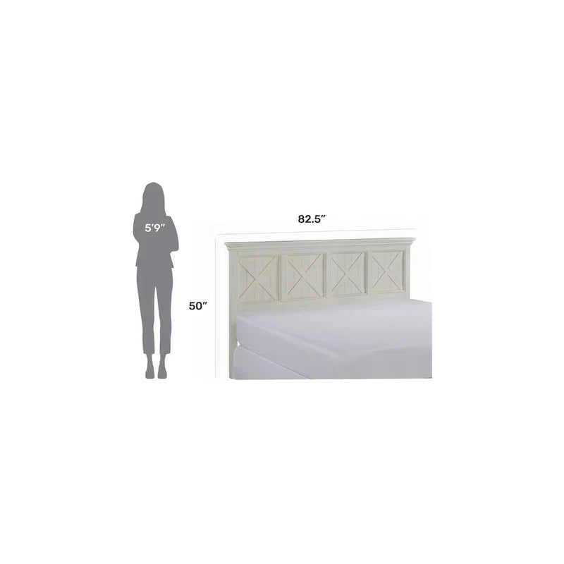 Tête de lit King Seaside Lodge blanc cassé par Homestyles