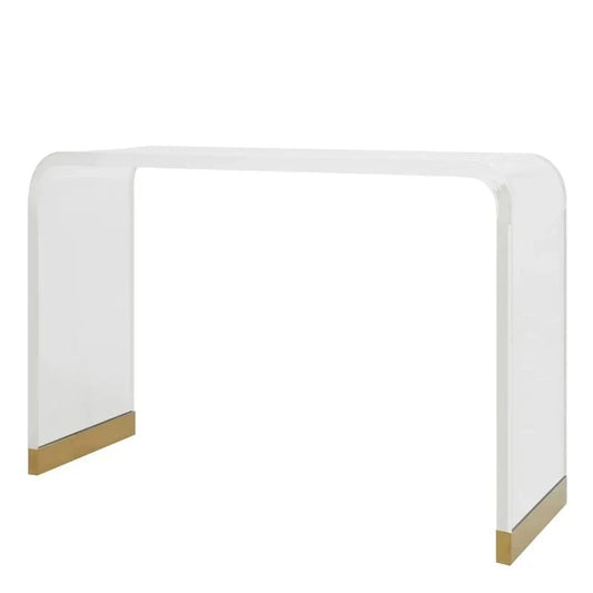 Console en acrylique doré