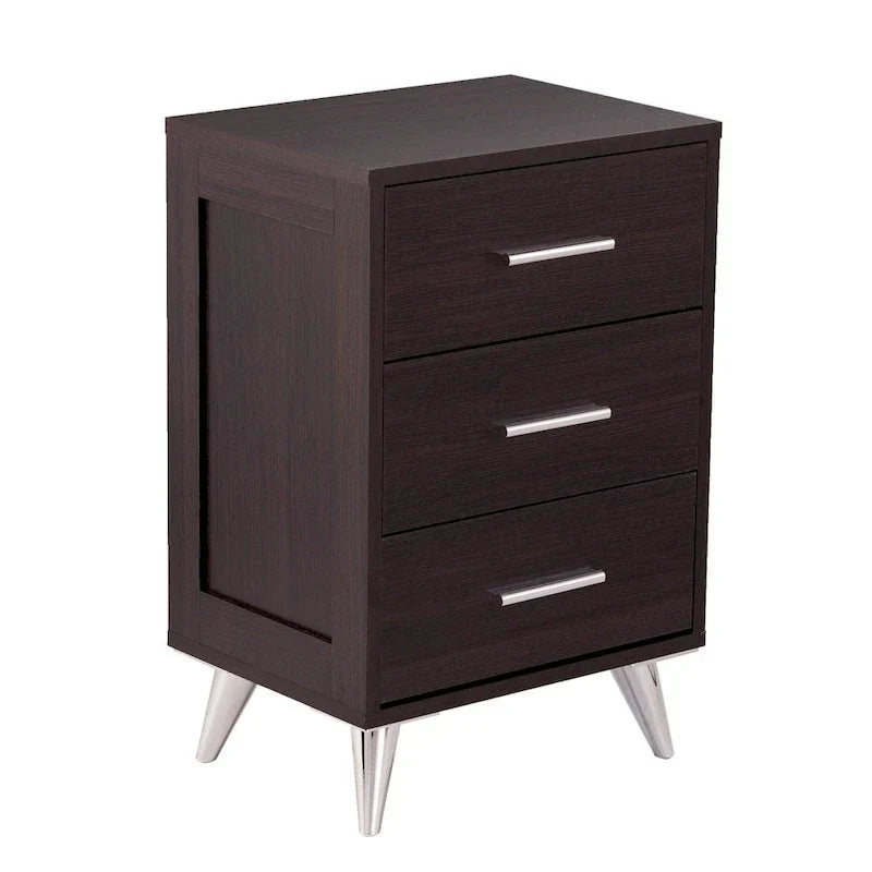 Table de chevet de rangement moderne du milieu du siècle Narva de SEI Furniture