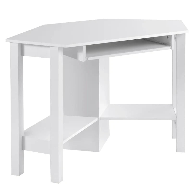 Bureau d'ordinateur d'angle en bois avec tiroir, table de bureau/d'étude