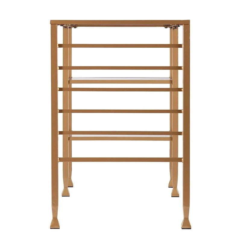 Bureau d'écriture Amelie en métal doré et verre de SEI Furniture