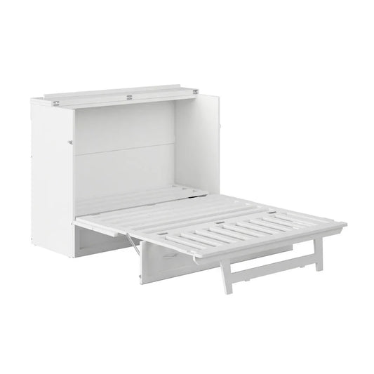 Lit escamotable Northfield avec matelas, blanc