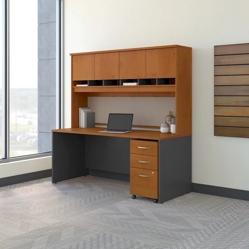 Bureau 72 x 30 de la série C avec huche et tiroirs par Bush Business Furniture