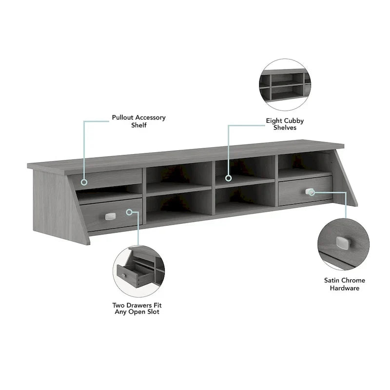 Bureau informatique Broadview 54W avec organisateur de bureau par Bush Furniture
