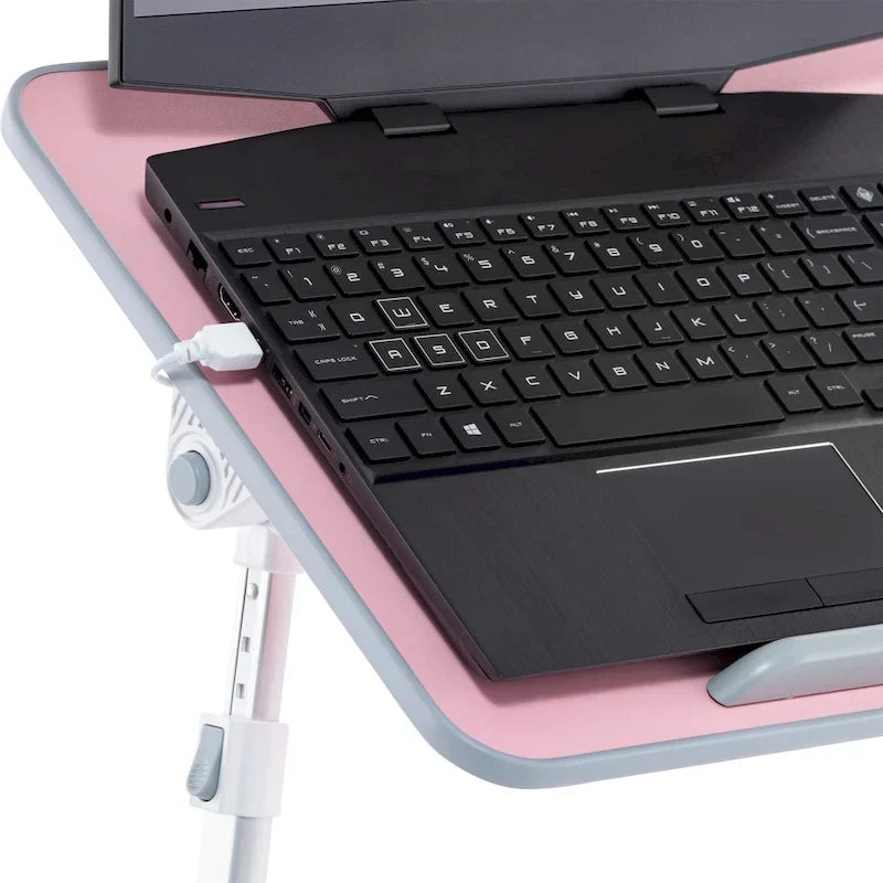 Oreiller de mari - Plateau de lit en bois petit - Convient aux ordinateurs portables jusqu'à 17 pouces - avec double coussin, fente multifonctionnelle pour tablette