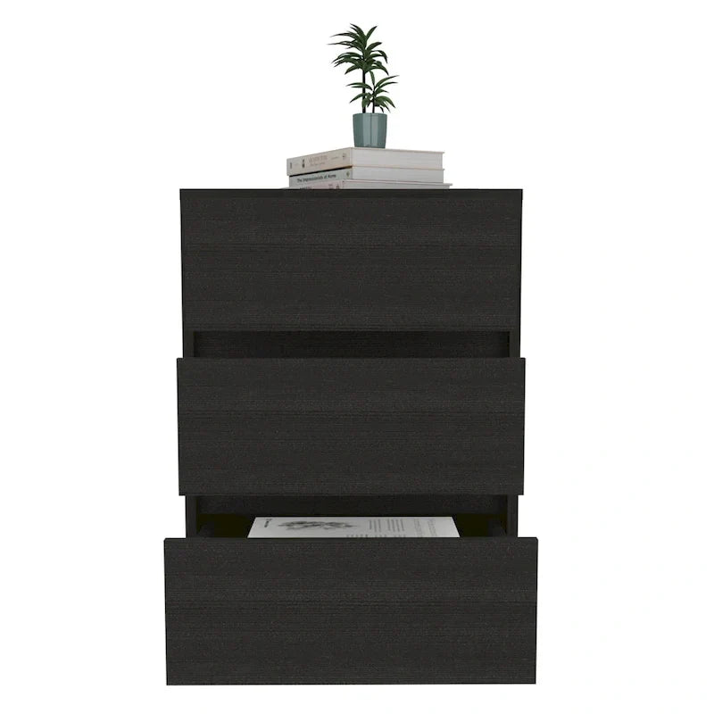 Meuble de classement à 3 tiroirs Artemisa de 66 cm de haut avec 4 roulettes et plateau supérieur