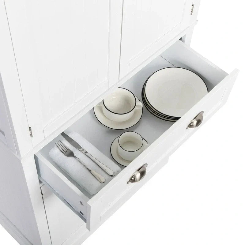 Armoire de rangement à une porte et un tiroir, couleur blanche