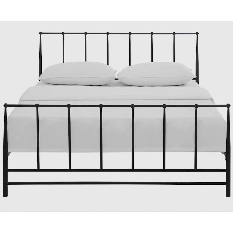 Cadre de lit double en métal brun Freeport King Size