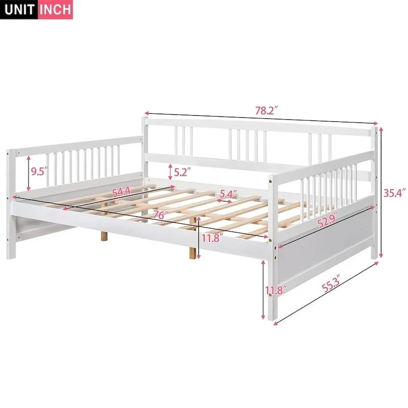Lit de repos double en bois Merax