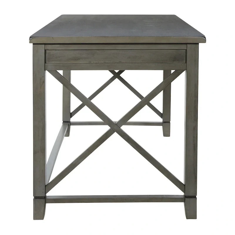 Bureau Hillsboro finition gris patiné