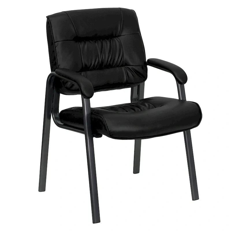 Fauteuil de réception en cuir souple LeatherSoft avec cadre gris titane
