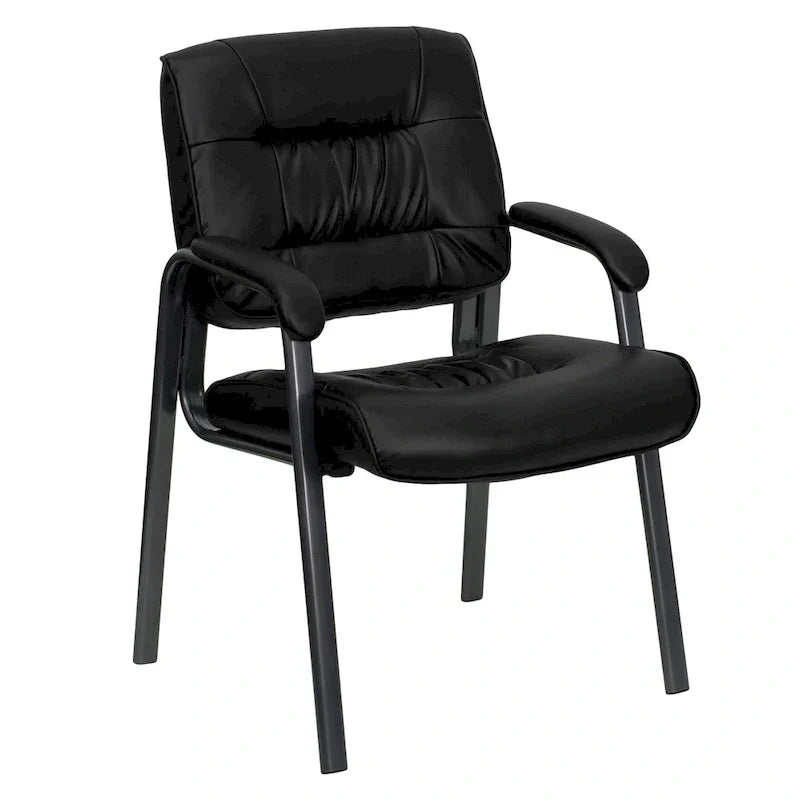 Fauteuil de réception en cuir souple LeatherSoft avec cadre gris titane
