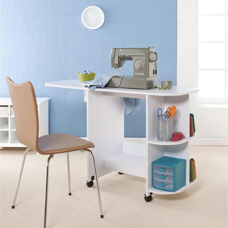 Table de couture pliante blanche SEI Furniture
