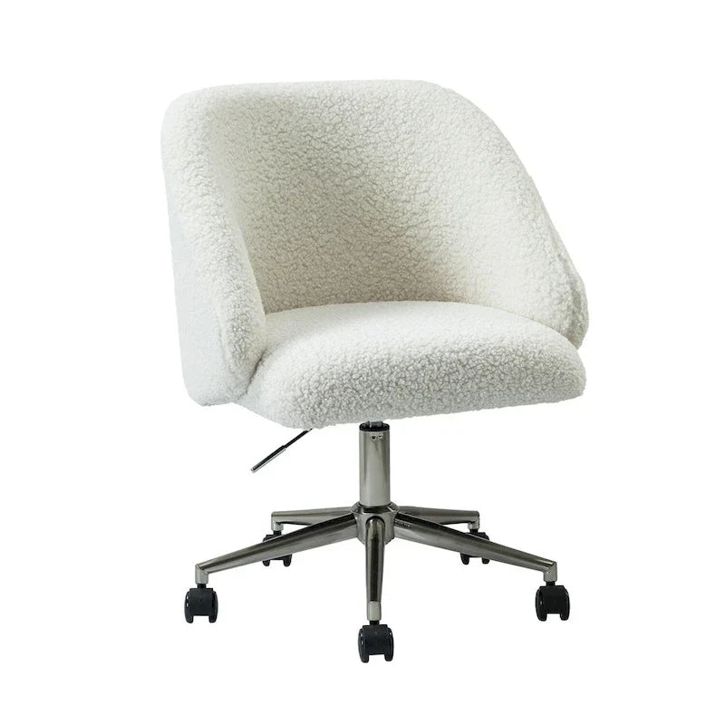 Chaise de bureau pivotante Joah Modern Boucle 360 réglable en hauteur avec roulettes par HULALA HOME - N/A
