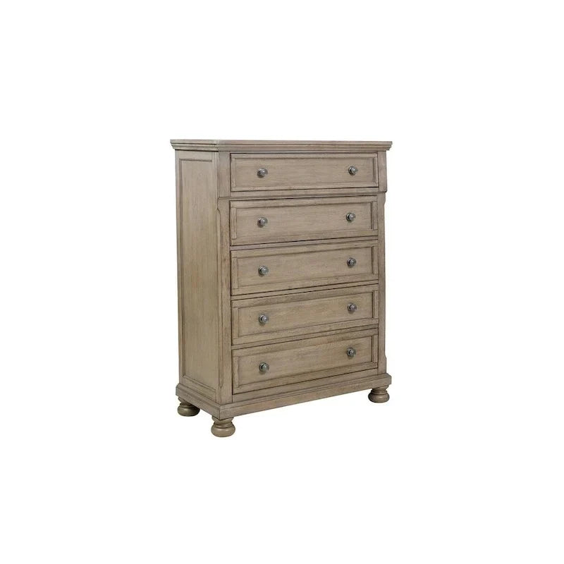 Ensemble de chambre à coucher Donald 3 pièces moderne gris avec lit traîneau de rangement et plateforme