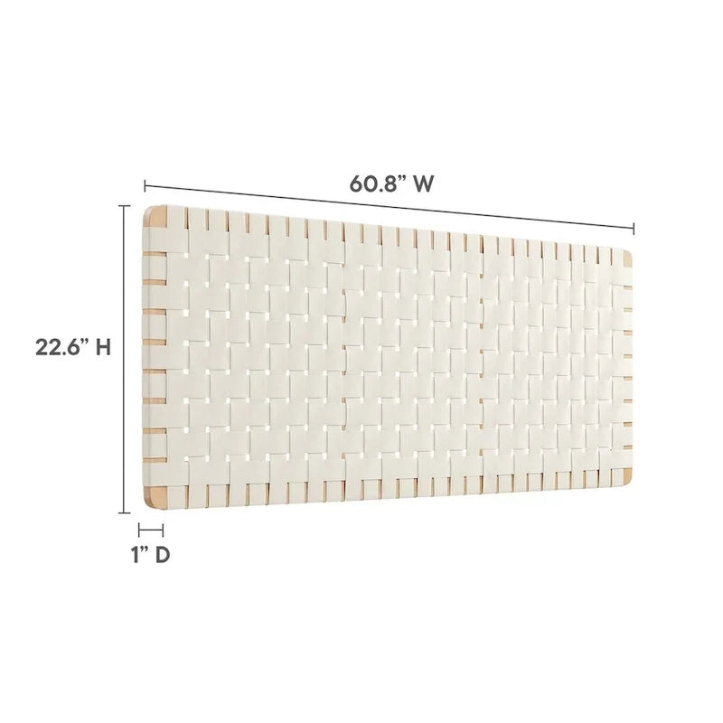 Tête de lit murale tissée en cuir végan Spartan double/grand lit/très grand lit
