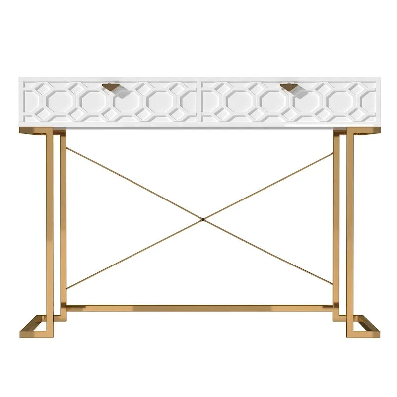 Bureau de rangement brillant pour bureau à domicile avec tiroir